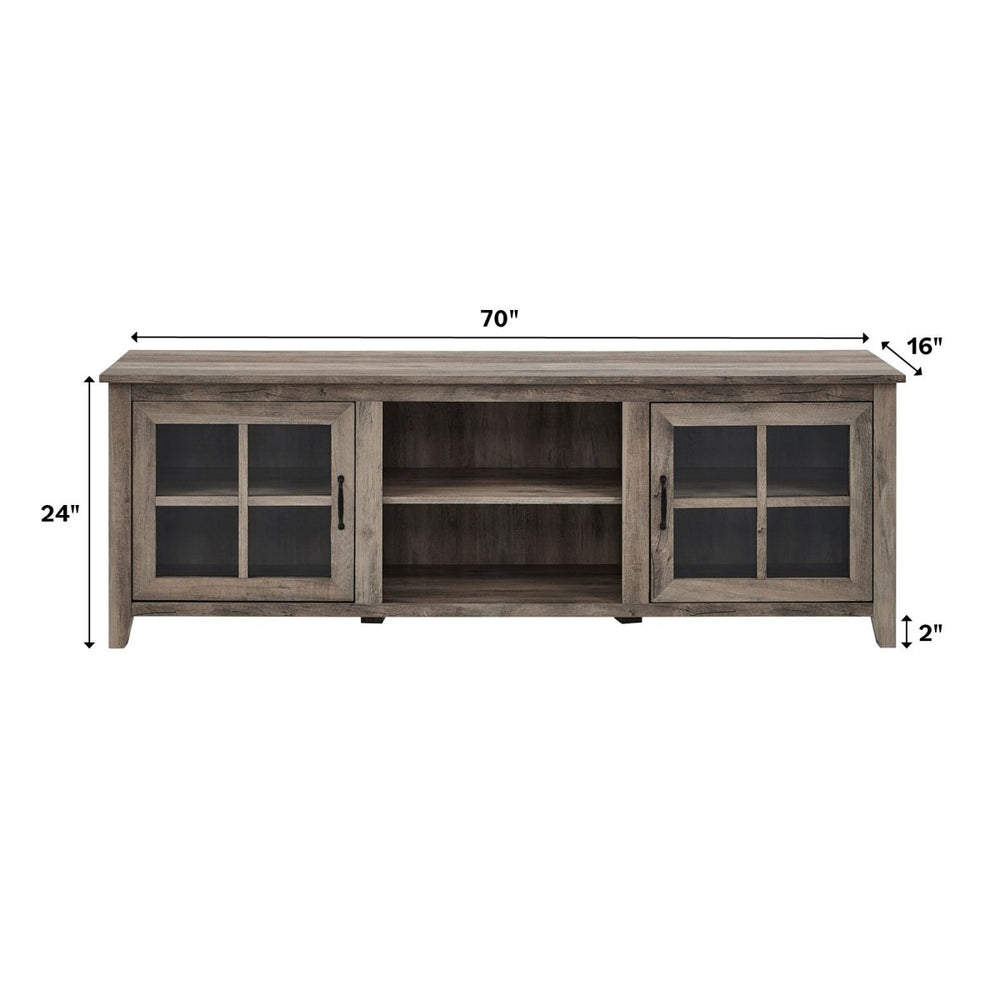 
                      
                        Walker Edison 70" Farmhouse Simple Window Pane 2 Door Wood TV Stand - lily & onyx
                      
                    