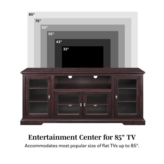 Walker Edison 70" Highboy Style Wood TV Stand - lily & onyx