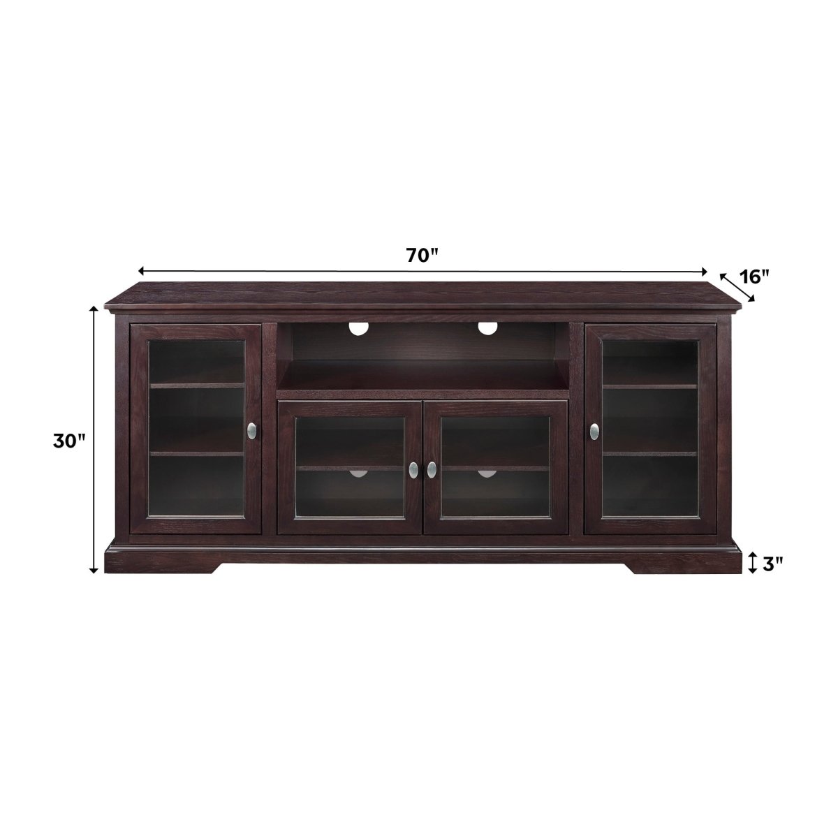 Walker Edison 70" Highboy Style Wood TV Stand - lily & onyx