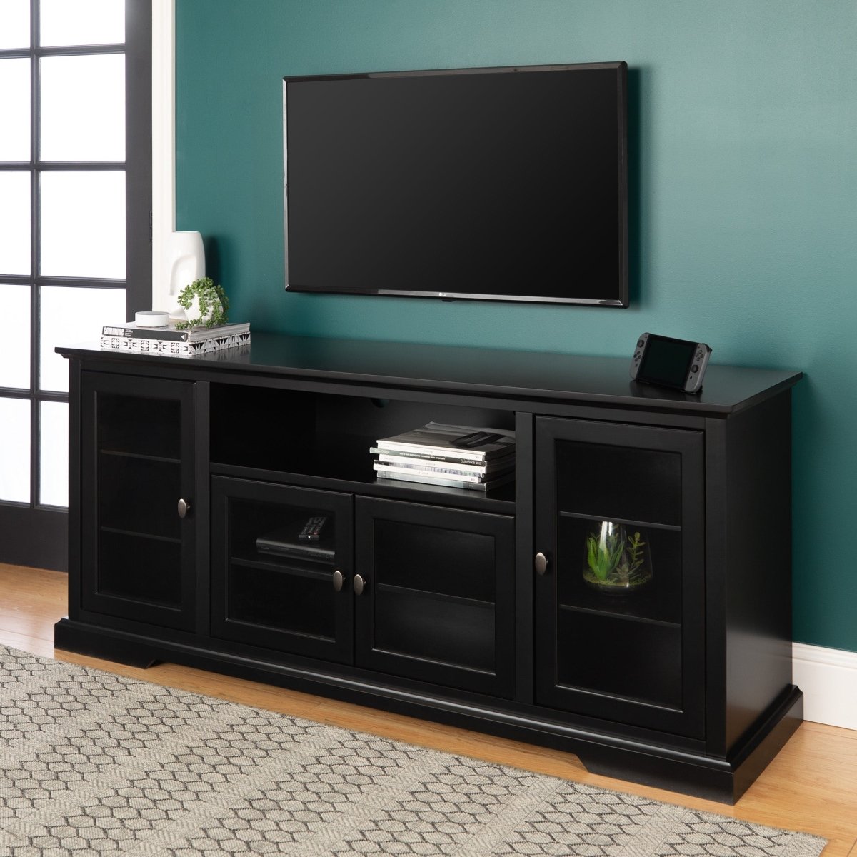 Walker Edison 70" Highboy Style Wood TV Stand - lily & onyx