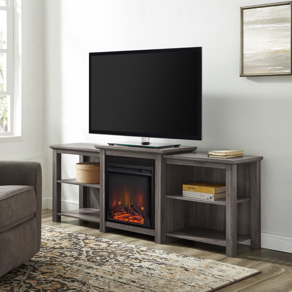 
                      
                        Walker Edison 70" Tiered Top Open Shelf Fireplace TV Stand - lily & onyx
                      
                    