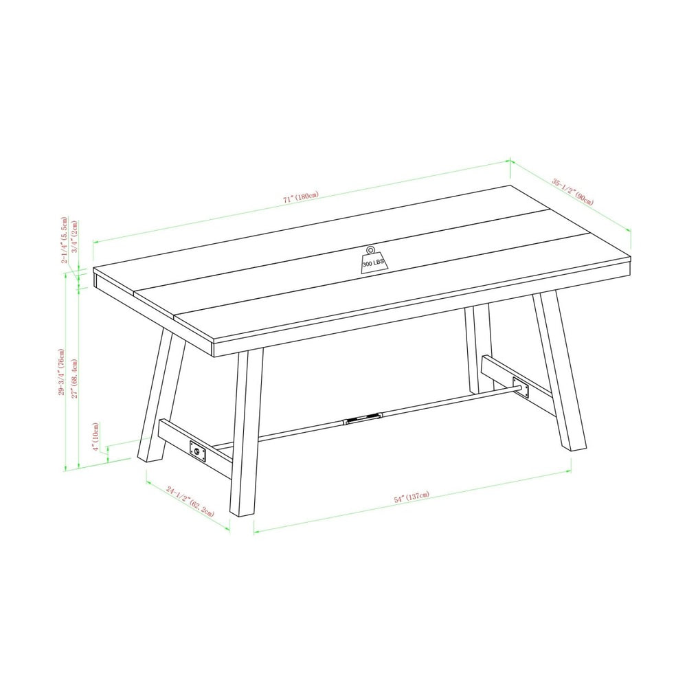 
                      
                        Walker Edison 70" Trestle Dining Table - lily & onyx
                      
                    