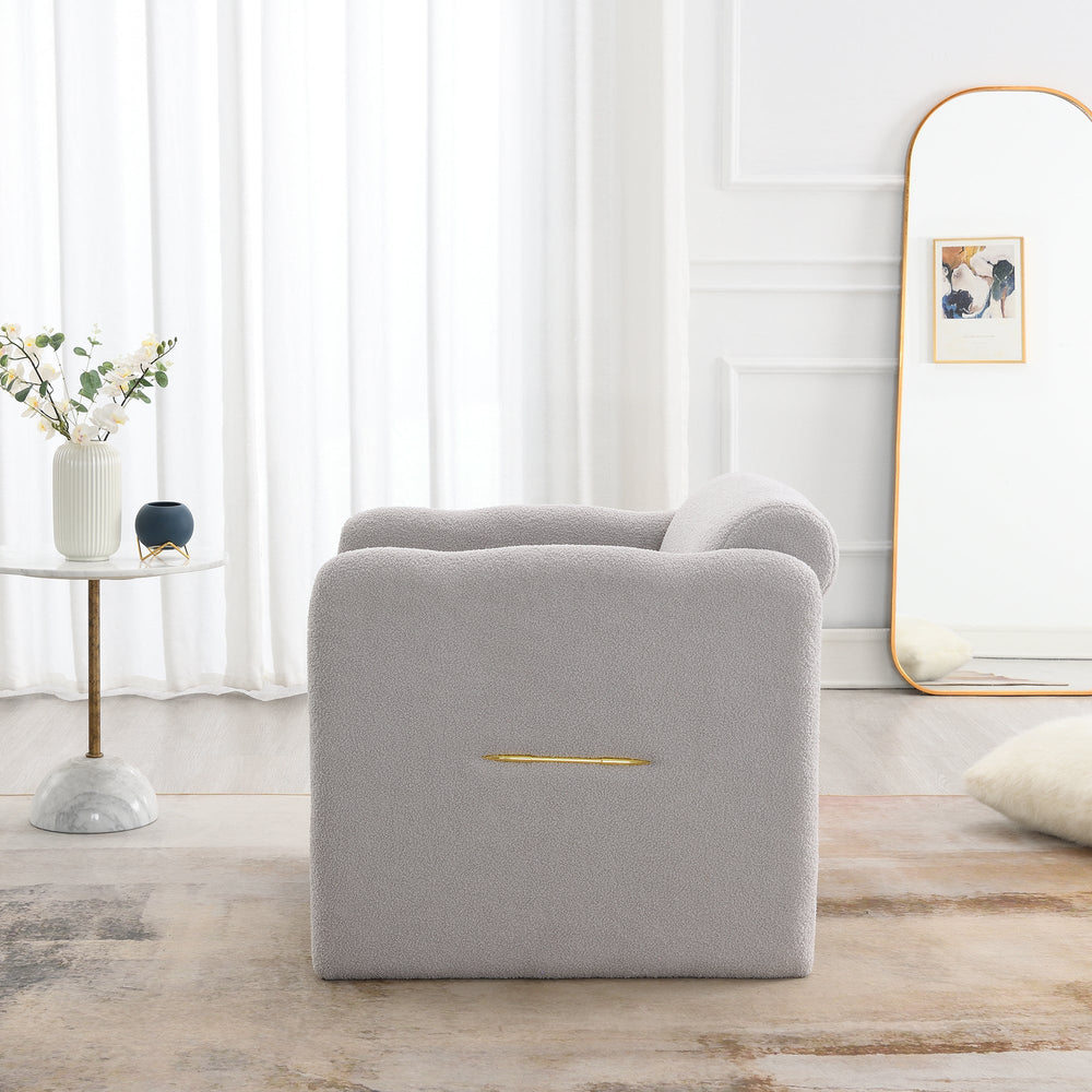 
                      
                        Modern Teddy Cloud Arm Chair, Light Gray
                      
                    