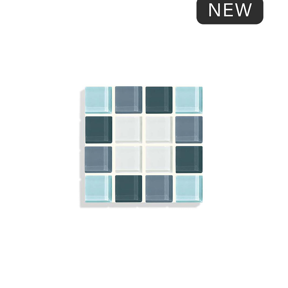 Glass Tile Coaster - Through A Window - Gray Gradient