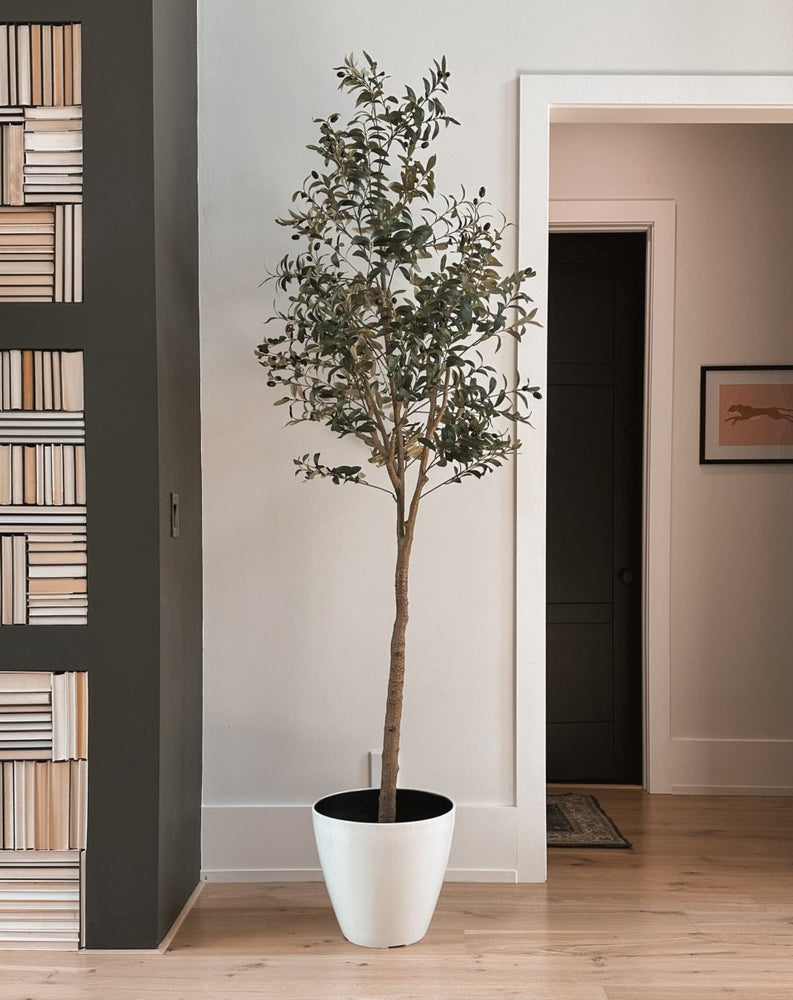 Nearly Natural 8’ Artificial Olive Tree - lily & onyx