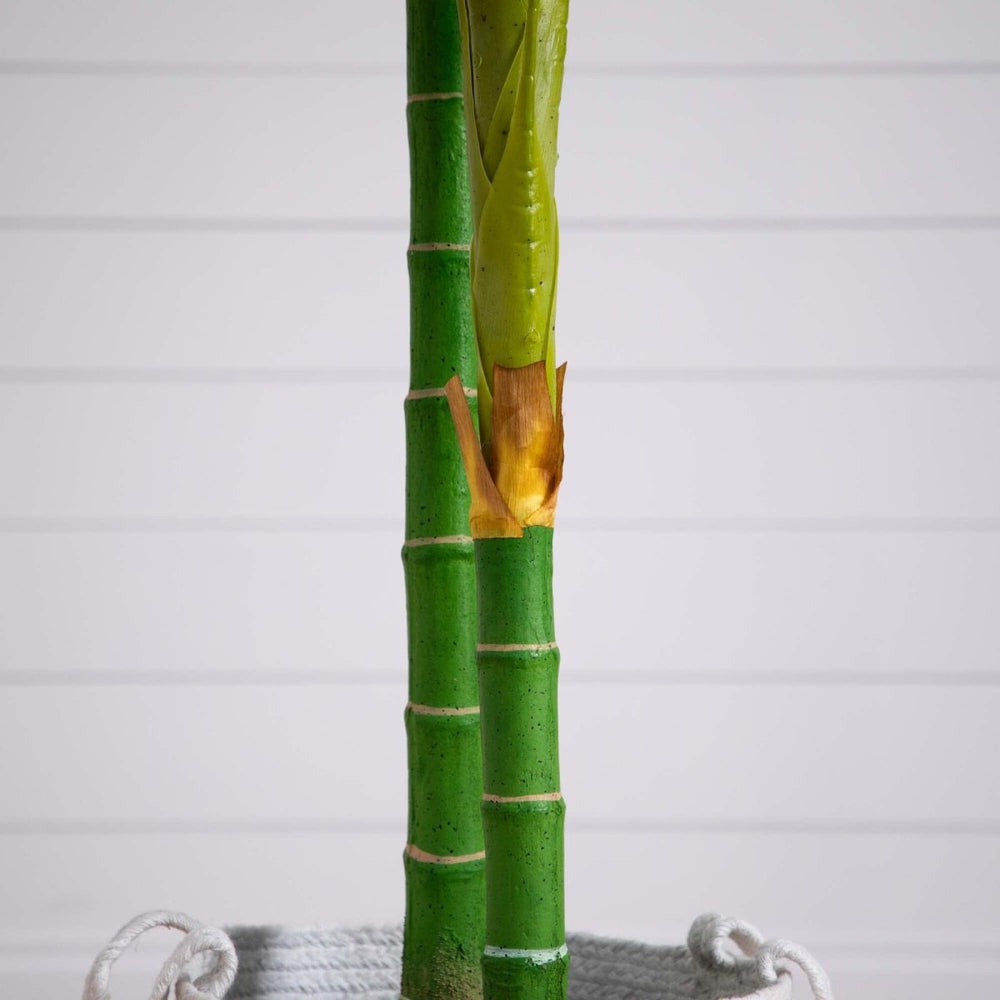 
                      
                        Nearly Natural 8’ Golden Cane Artificial Palm Tree in Handmade Natural Cotton Planter - lily & onyx
                      
                    