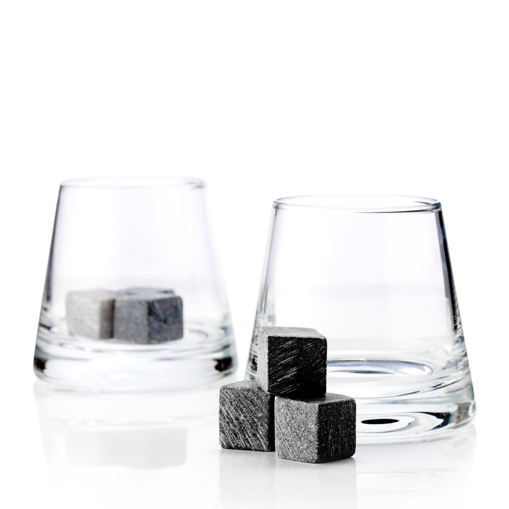 Viski 8 - Piece Glacier Rocks Soapstone Cube and Tumbler Set - lily & onyx