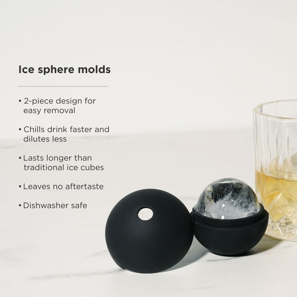 
                      
                        Viski 8 - Piece Ice Sphere Mold and Crystal Rocks Glass Gift Set - lily & onyx
                      
                    