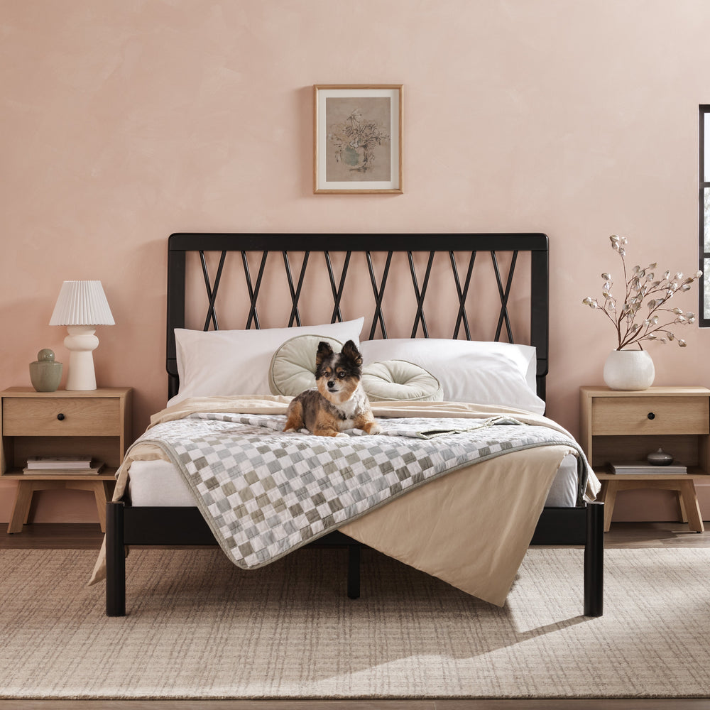 
                      
                        Xavier X Spindle Mid-Century Modern Solid Wood Bed
                      
                    