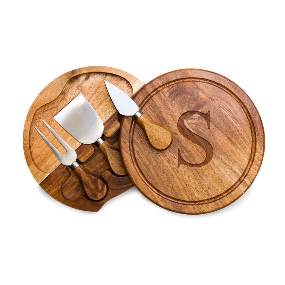 
                      
                        Monogram - Acacia Brie Cheese Cutting Board & Tools Set
                      
                    