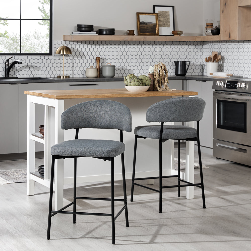
                      
                        Alexis Modern Curved Back Bar Stool, Set of 2
                      
                    