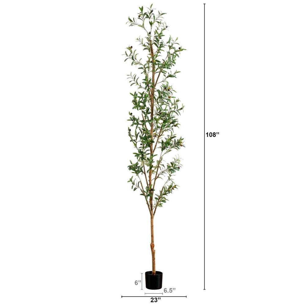 
                      
                        Nearly Natural 9' Artificial Olive Tree with Natural Trunk - lily & onyx
                      
                    