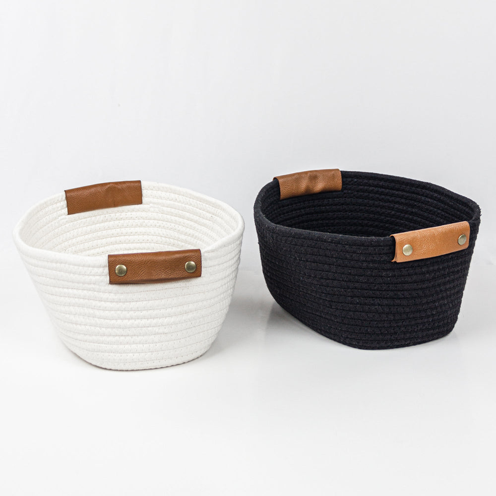 
                      
                        931 - Storage cotton basket with leather handles
                      
                    