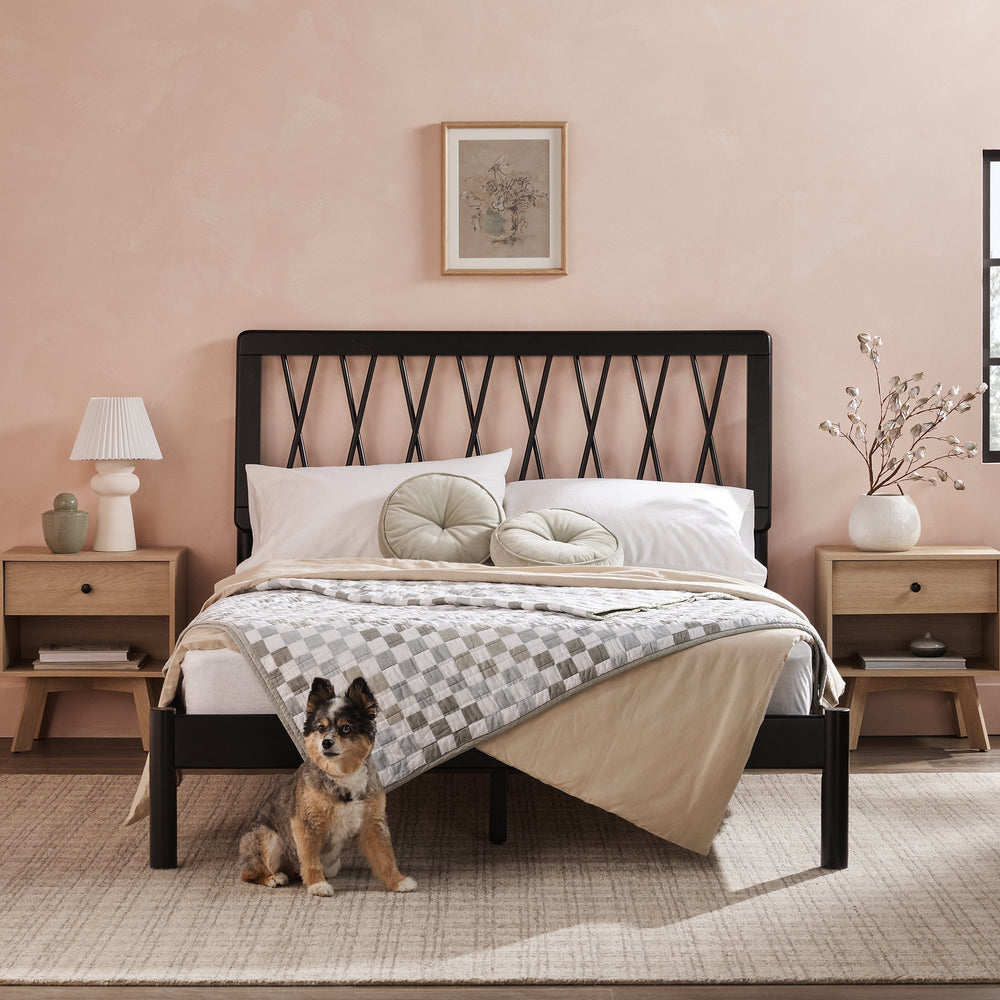 
                      
                        Xavier X Spindle Mid-Century Modern Solid Wood Bed
                      
                    