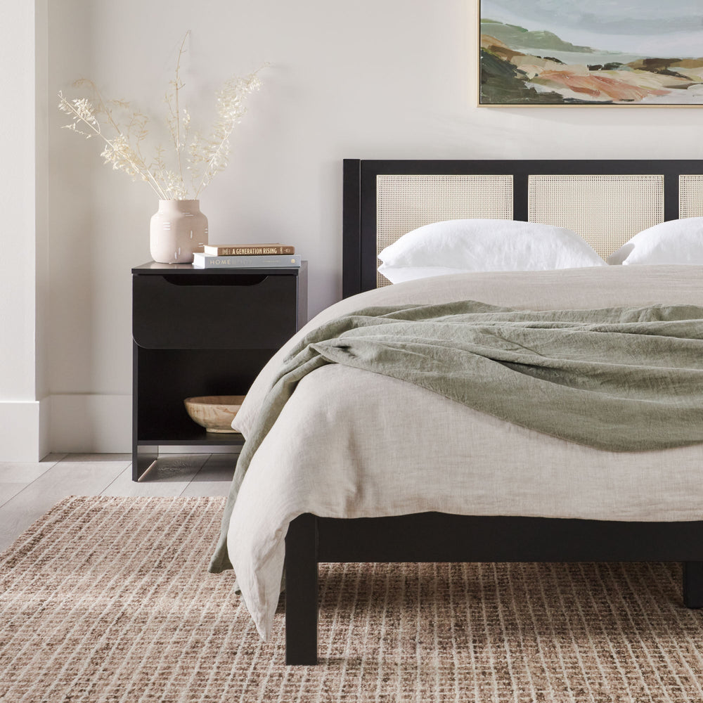 
                      
                        Yasmina Solid Wood Rattan Paneled Platform Bed (Queen or King)
                      
                    