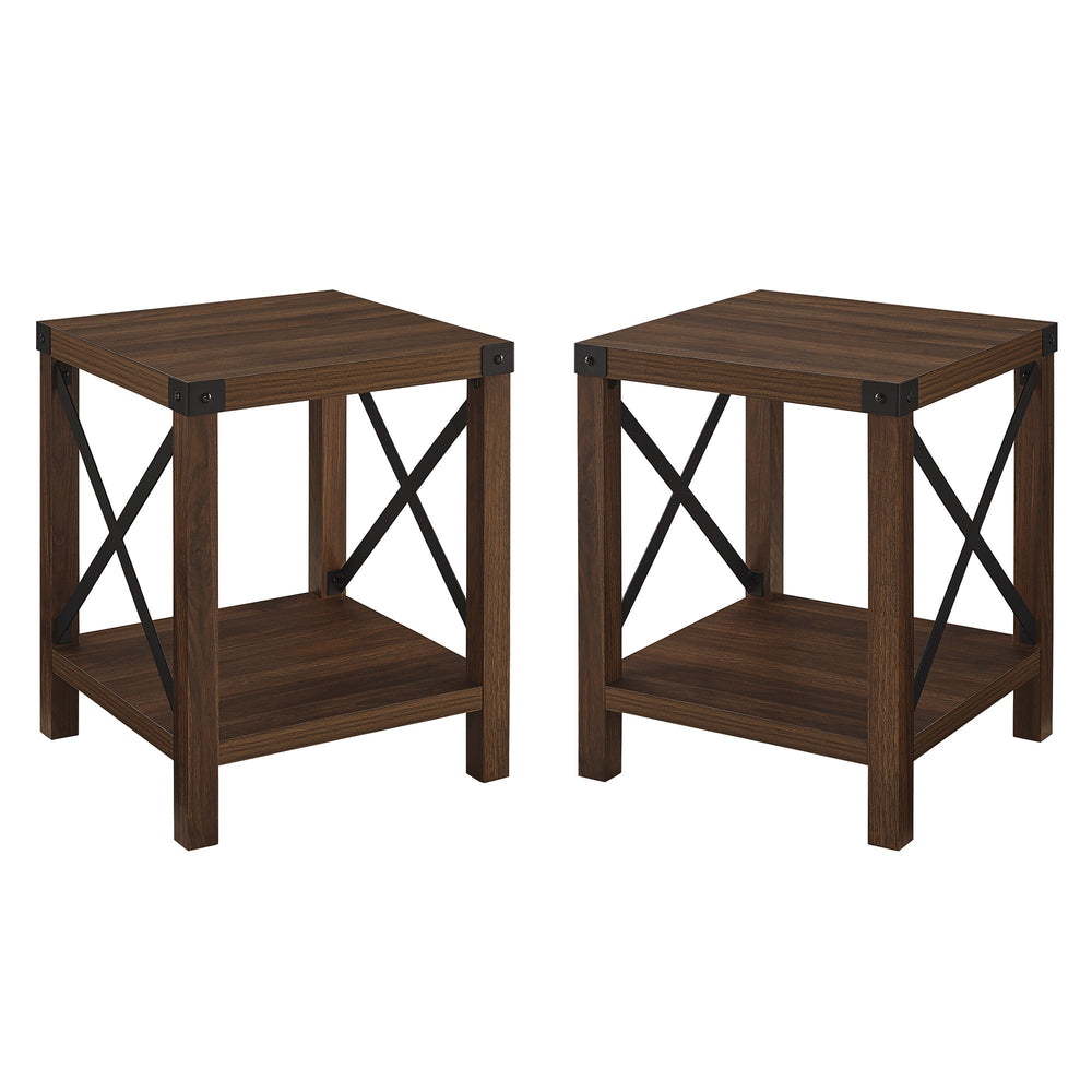 
                      
                        Metal X Side Tables, Set of 2
                      
                    