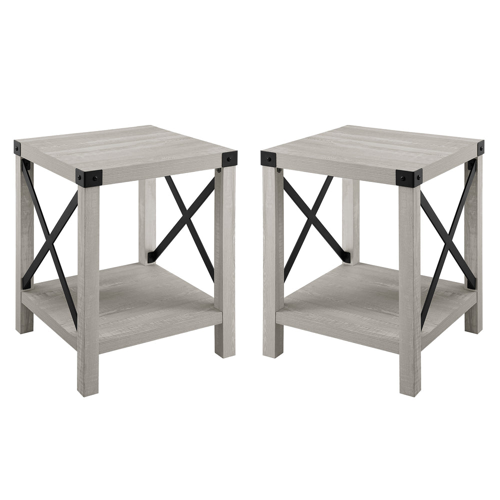 
                      
                        Metal X Side Tables, Set of 2
                      
                    