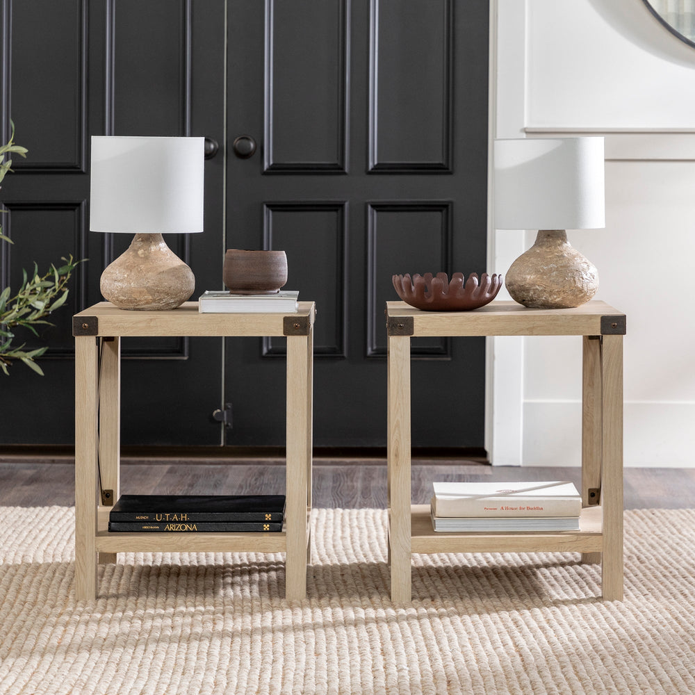 
                      
                        Metal X Side Tables, Set of 2
                      
                    