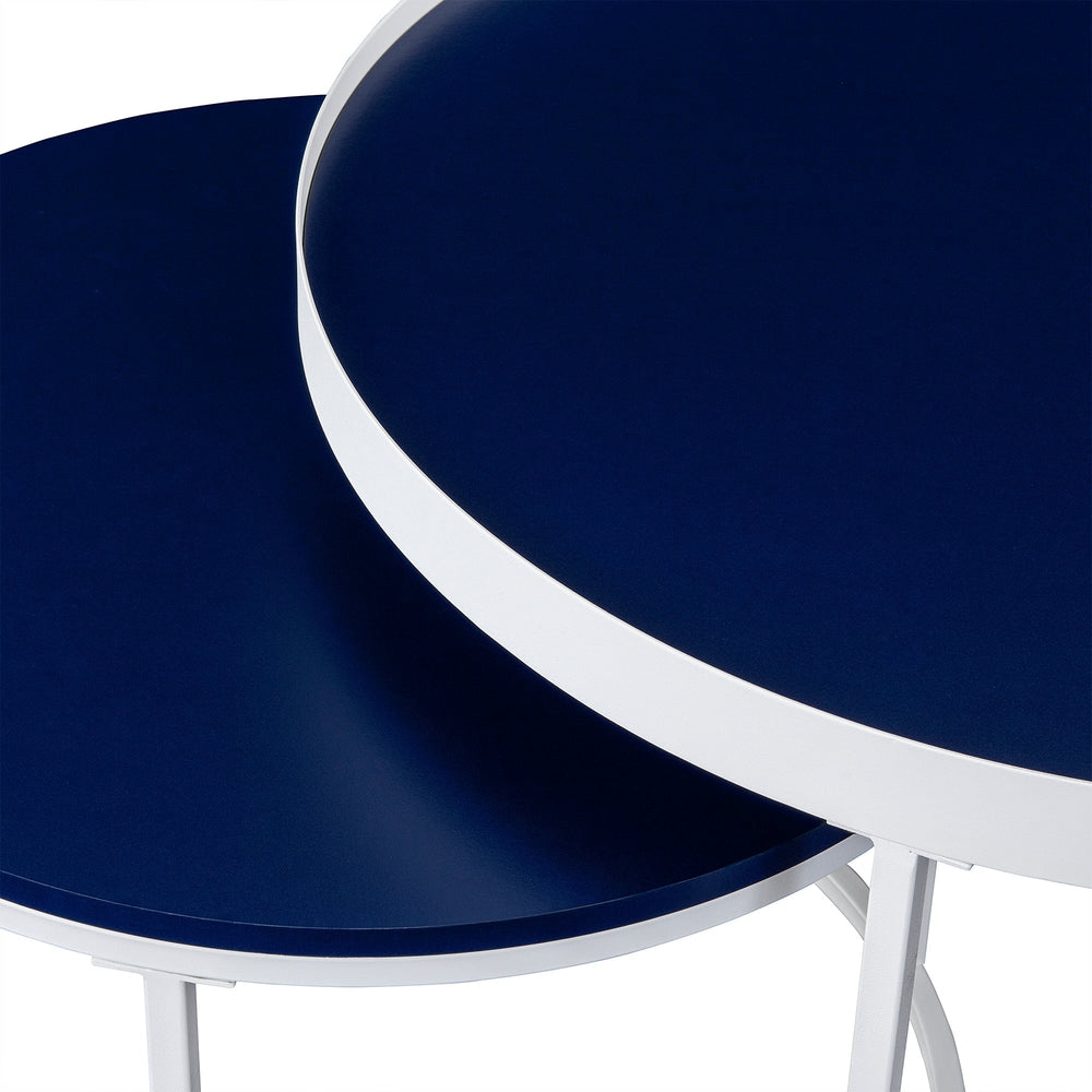 
                      
                        Modern Round Nesting Coffee Tables with Round Base, Set of 2
                      
                    
