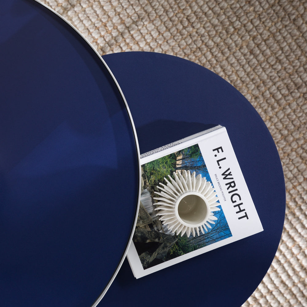 
                      
                        Modern Round Nesting Coffee Tables with Round Base, Set of 2
                      
                    