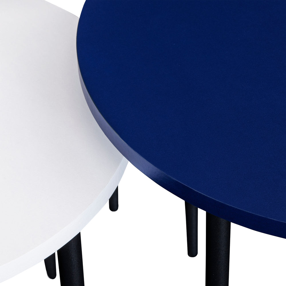 
                      
                        Modern Round Nesting Coffee Tables with Tapered Legs, Set of 3
                      
                    