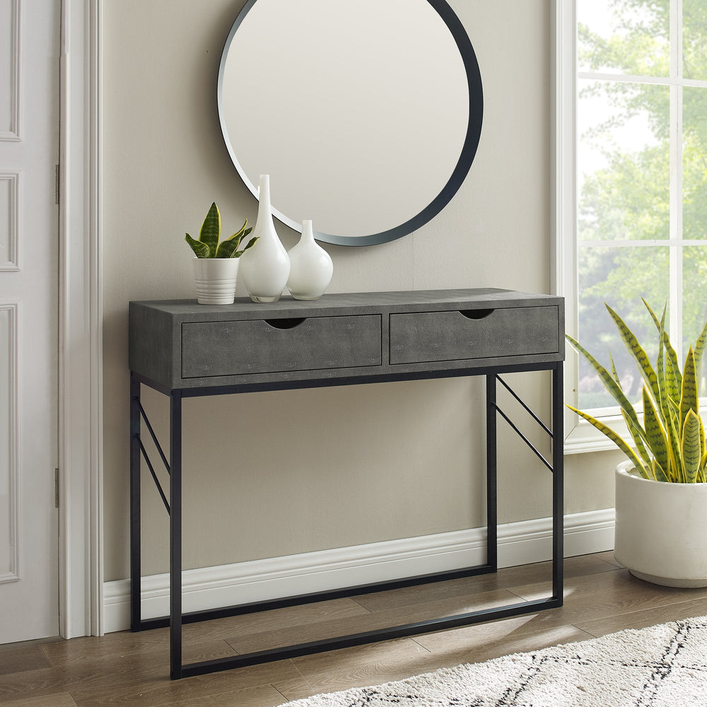 
                      
                        Vetti Faux Shagreen Entry Table
                      
                    