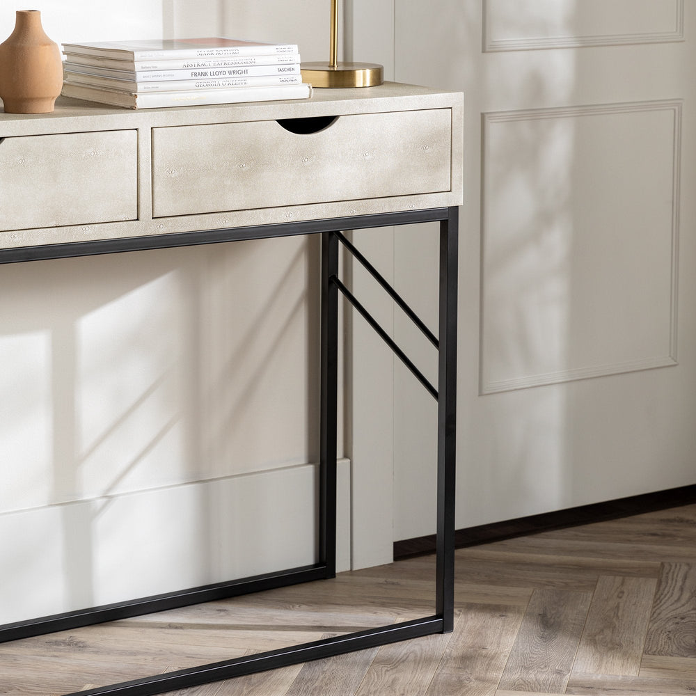 
                      
                        Vetti Faux Shagreen Entry Table
                      
                    