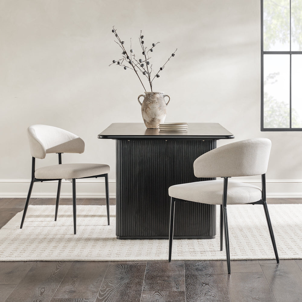 
                      
                        Alexis Modern Curved Back Upholstered Dining Chair, Set of 2
                      
                    