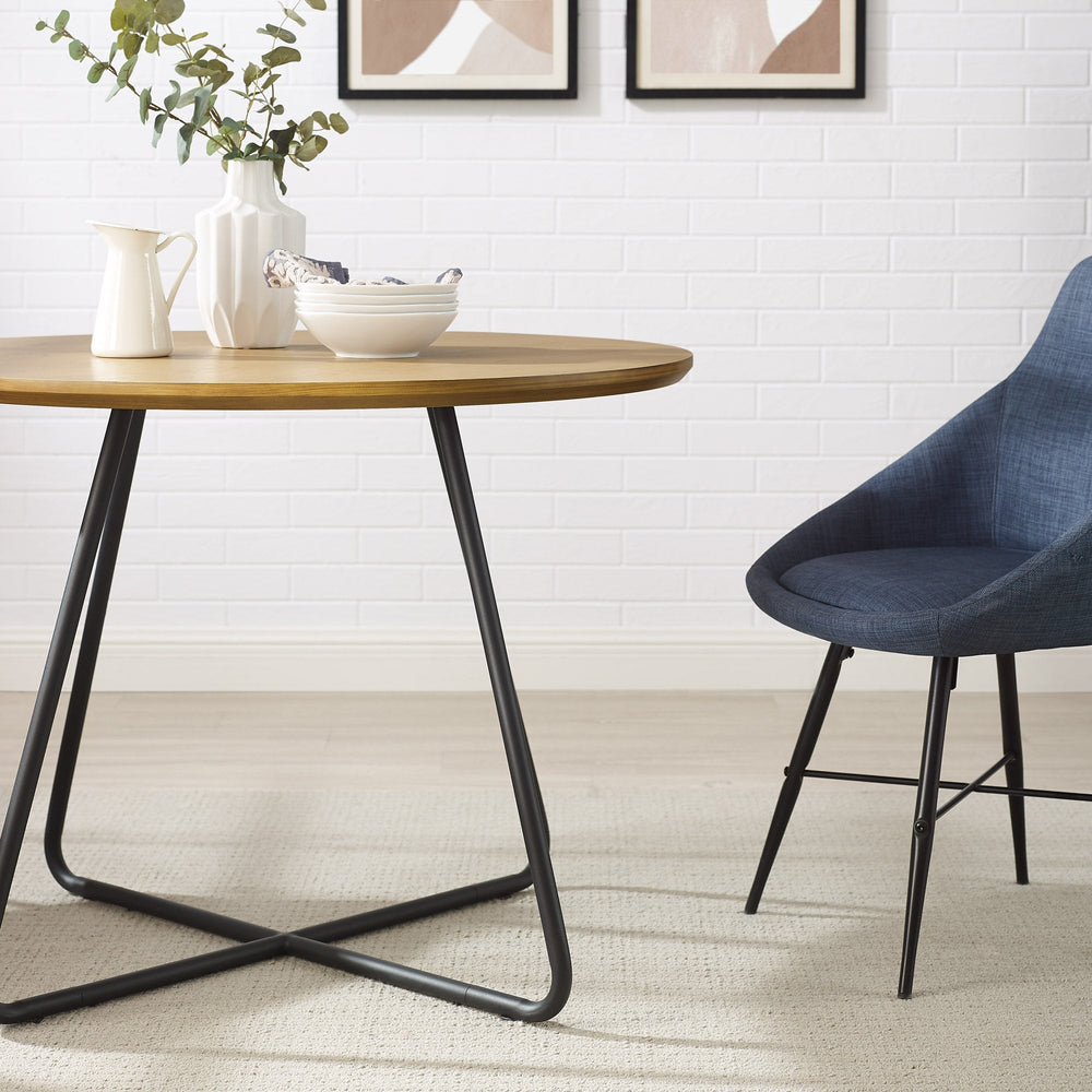 
                      
                        Alex 40" Modern Veneer and Metal Round Dining Table
                      
                    