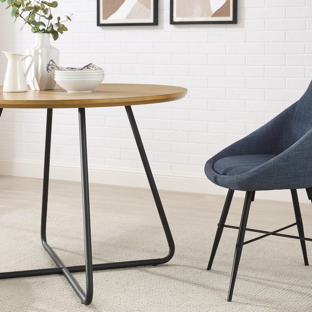 
                      
                        Alex 40" Modern Veneer and Metal Round Dining Table
                      
                    