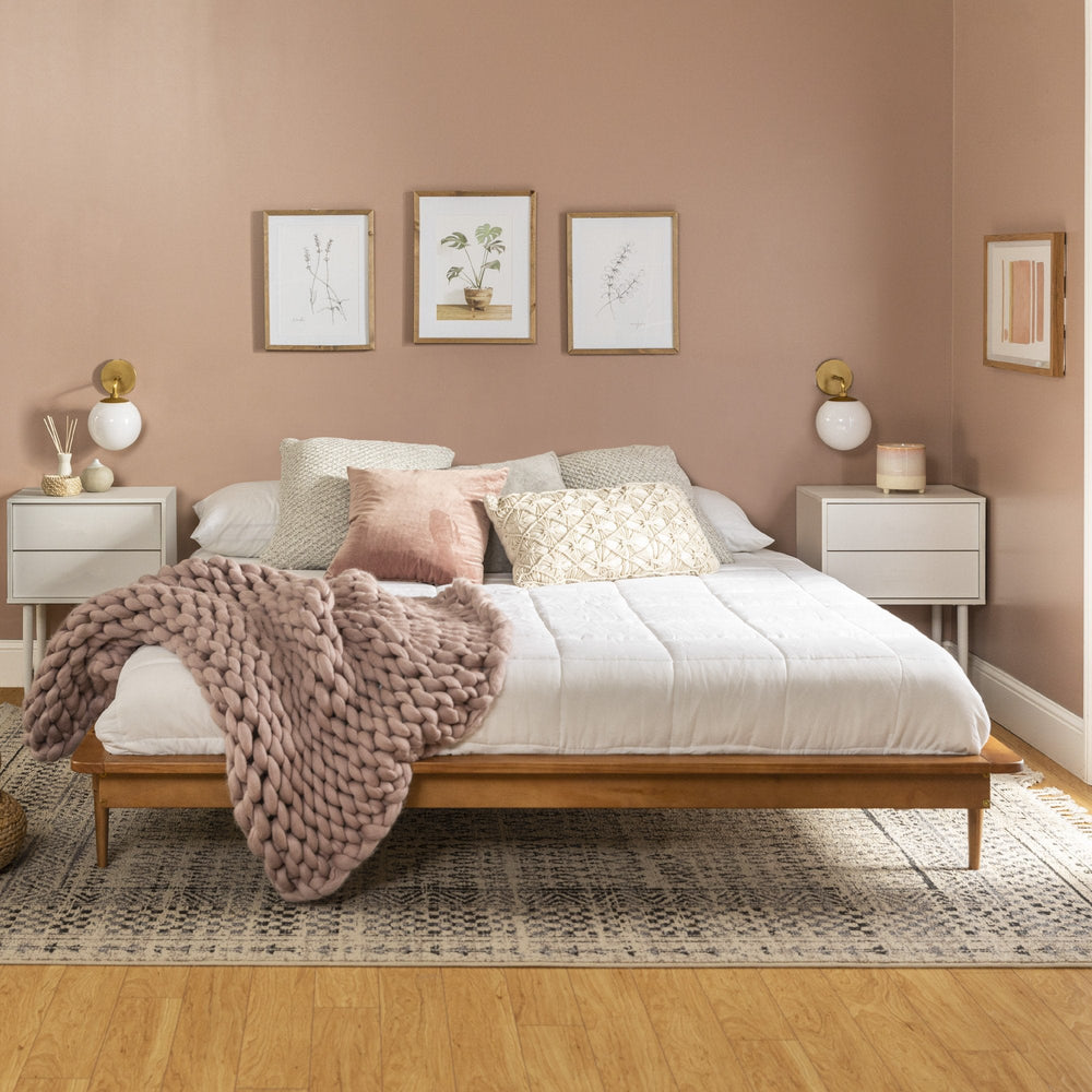 
                      
                        Spindle King Mid-Century Solid Wood Platform Bed
                      
                    