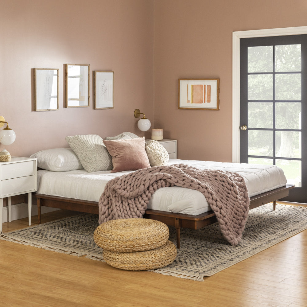 
                      
                        Spindle King Mid-Century Solid Wood Platform Bed
                      
                    