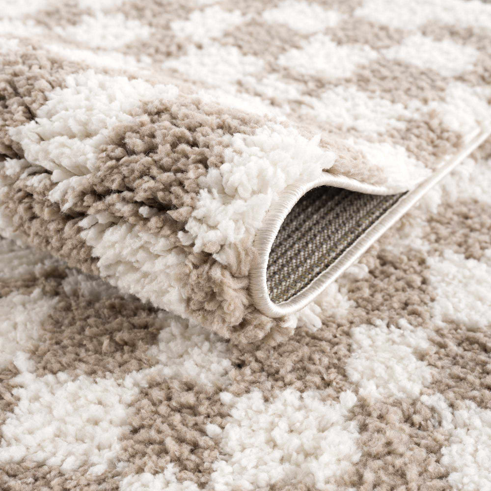 
                      
                        Kieu Light Gray & Taupe Checkered Area Rug
                      
                    