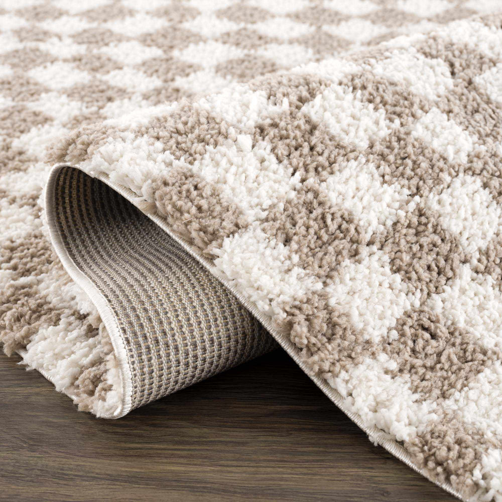 
                      
                        Kieu Light Gray & Taupe Checkered Area Rug
                      
                    