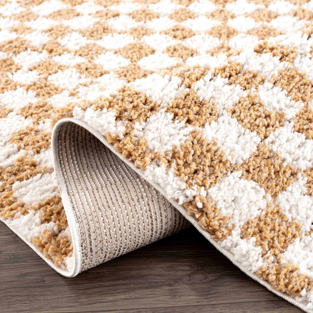 
                      
                        Kieu Yellow & White Checkered Area Rug
                      
                    