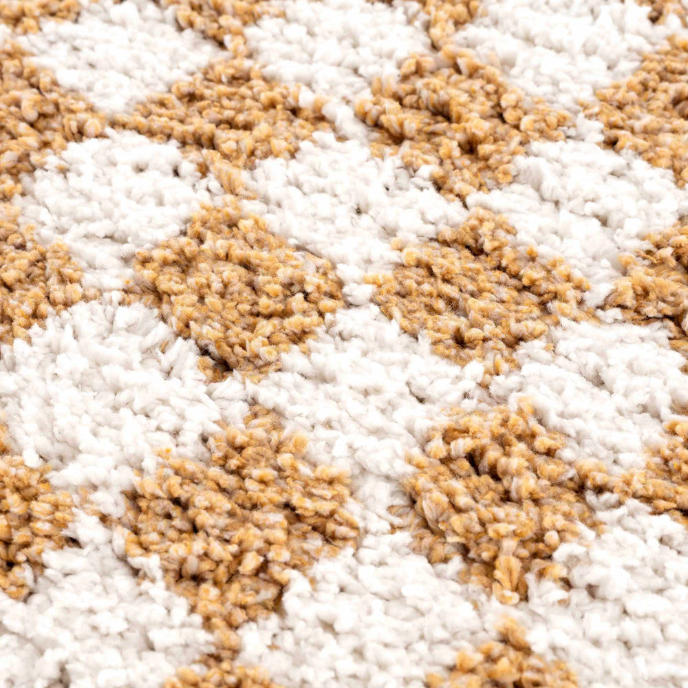 
                      
                        Kieu Yellow & White Checkered Area Rug
                      
                    
