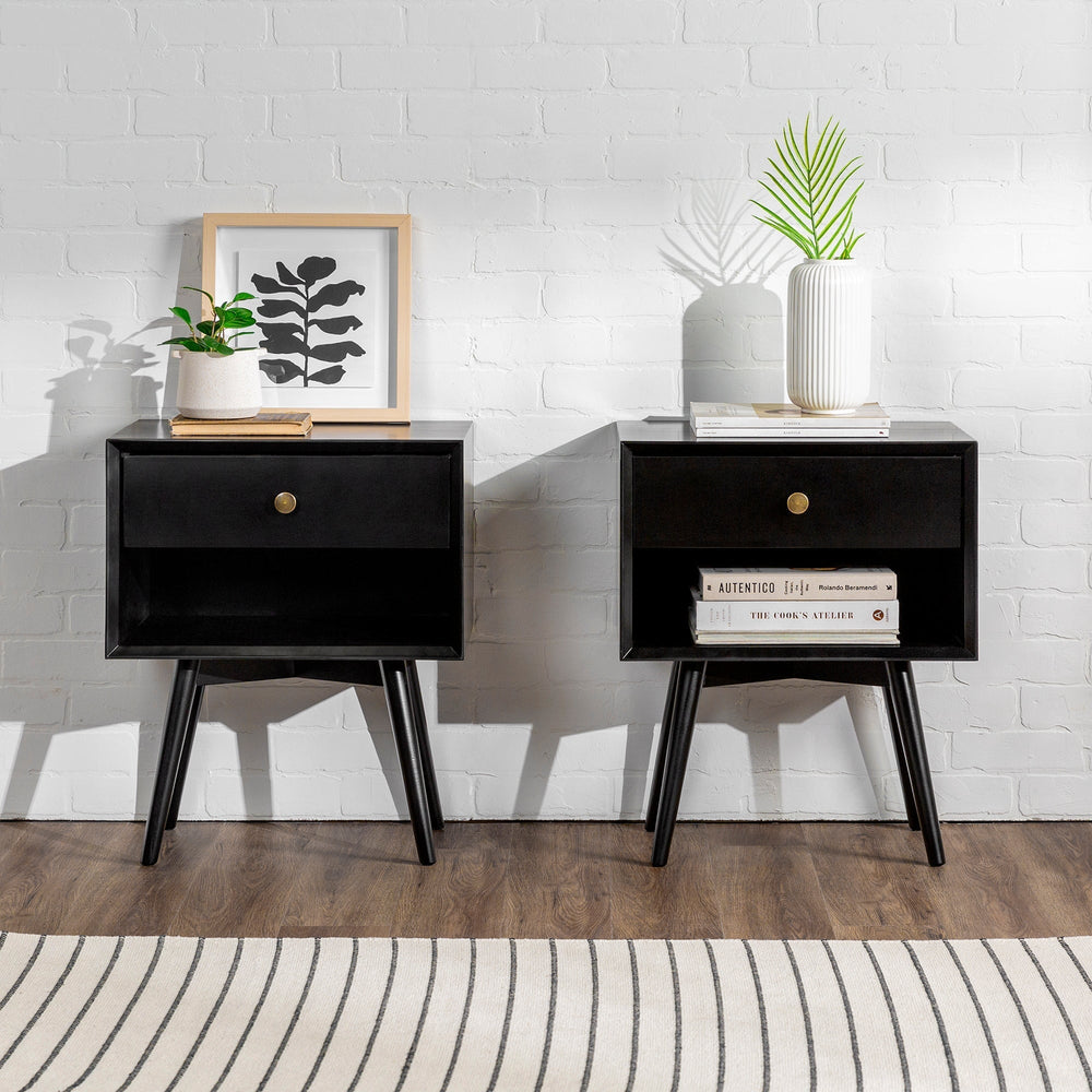 
                      
                        Mid-Century Solid Wood Nightstand Collection (1 or 2 Drawer)
                      
                    
