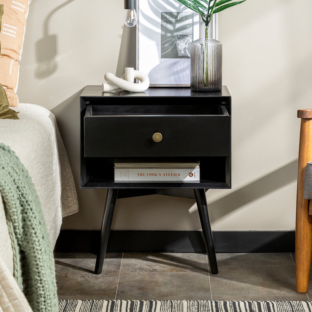 
                      
                        Mid-Century Solid Wood Nightstand Collection (1 or 2 Drawer)
                      
                    