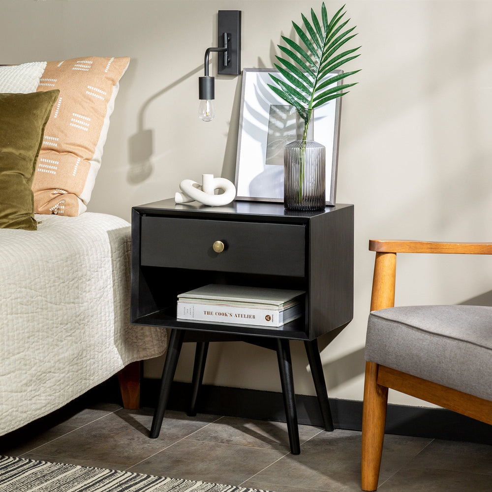 
                      
                        Mid-Century Solid Wood Nightstand Collection (1 or 2 Drawer)
                      
                    