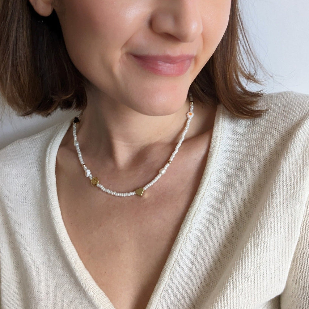 
                      
                        Beaded Charm Necklace
                      
                    