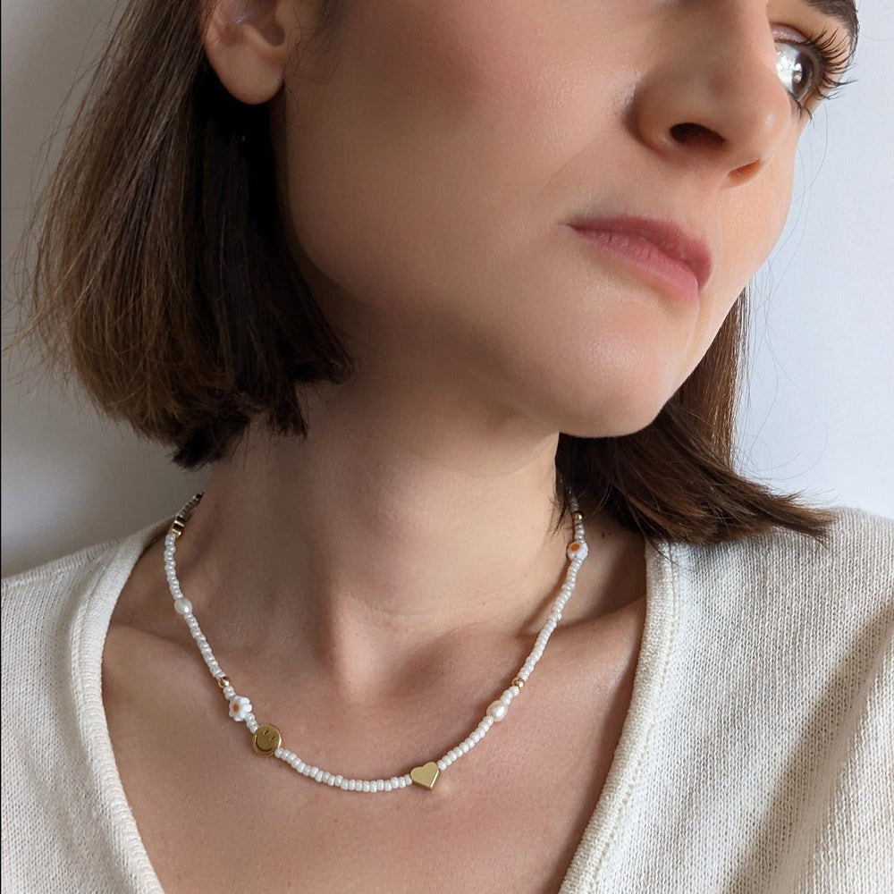 
                      
                        Beaded Charm Necklace
                      
                    