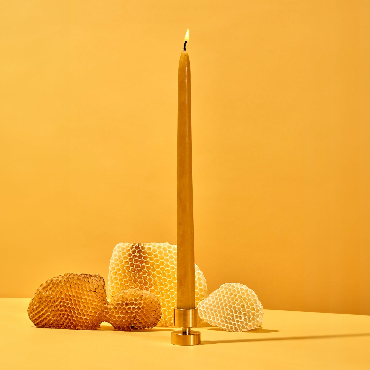 Beeswax Taper Candles, 2 pack