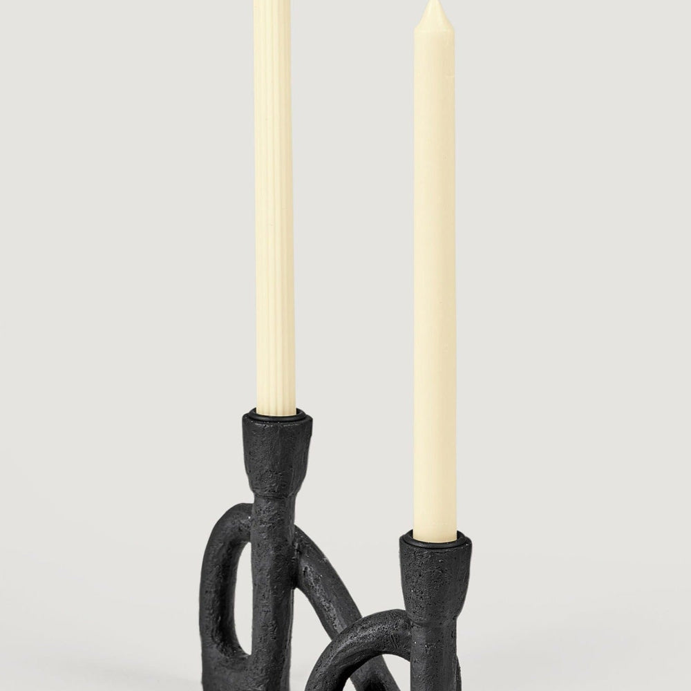 
                      
                        Black Resin Double Taper Candle Holder - 6"
                      
                    