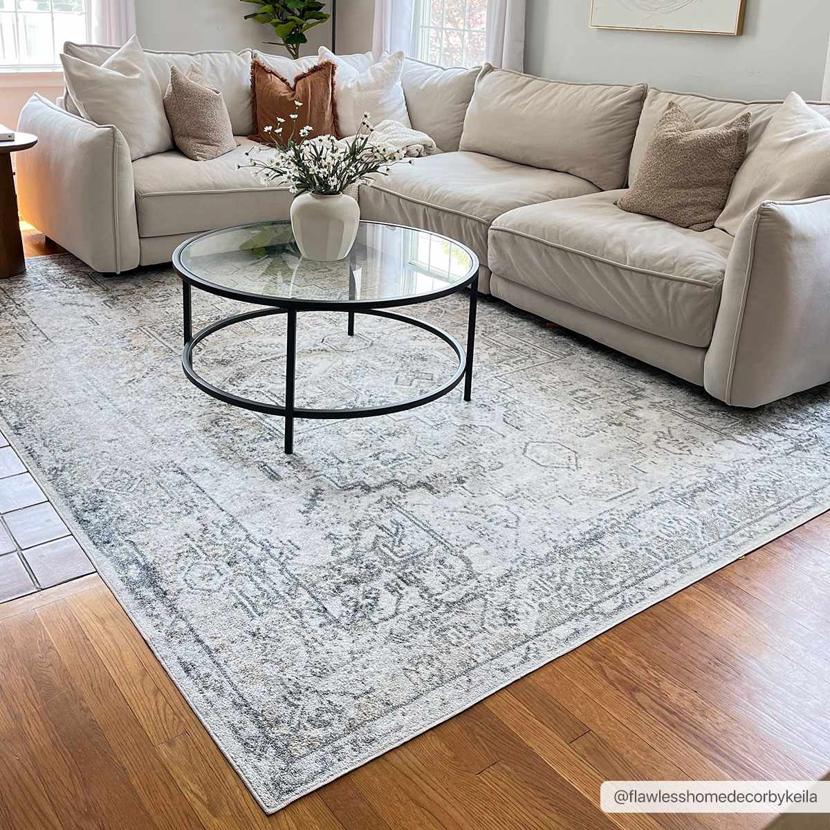Hera Blue Washable Area Rug