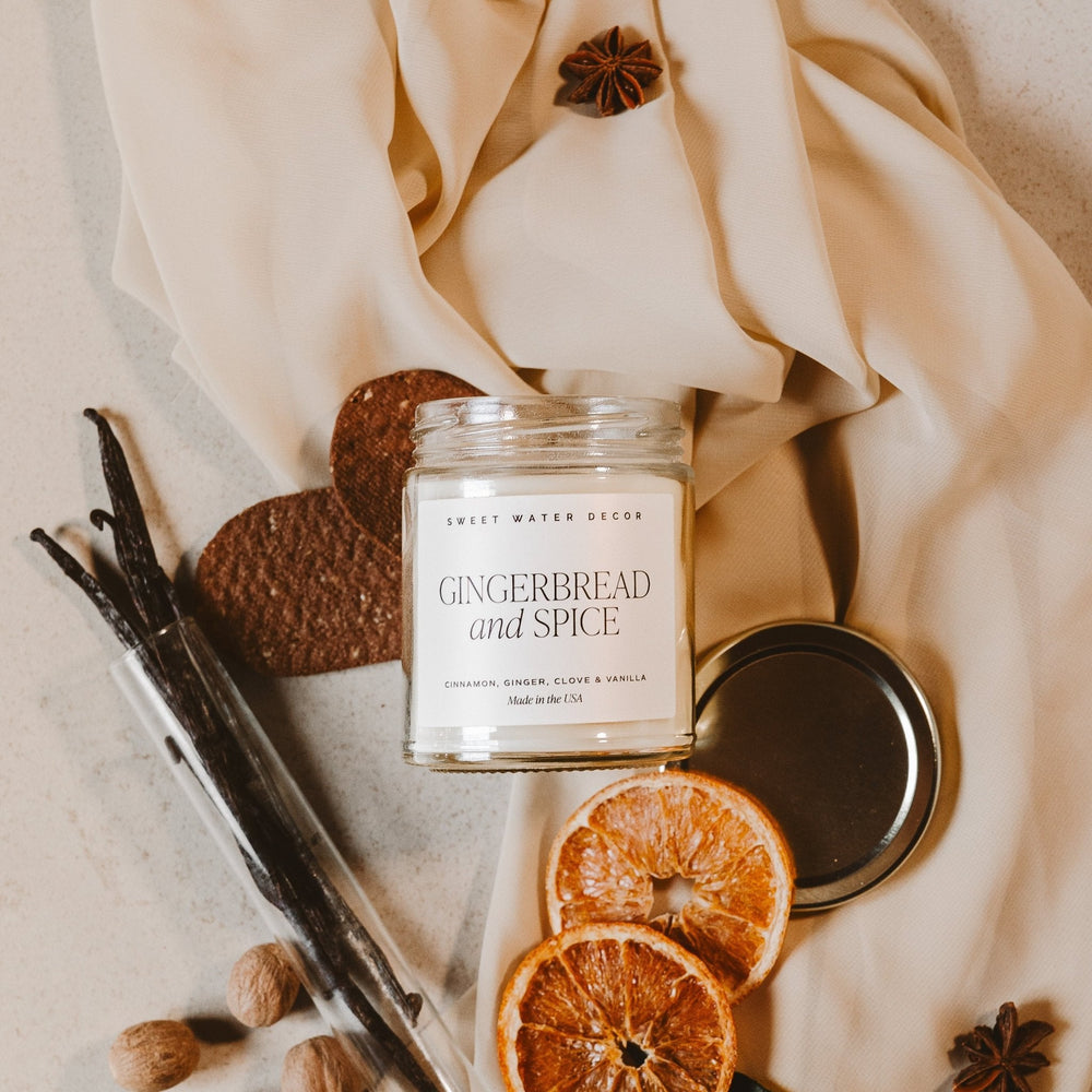 
                      
                        Gingerbread and Spice Soy Candle - Clear Jar - 9 oz
                      
                    