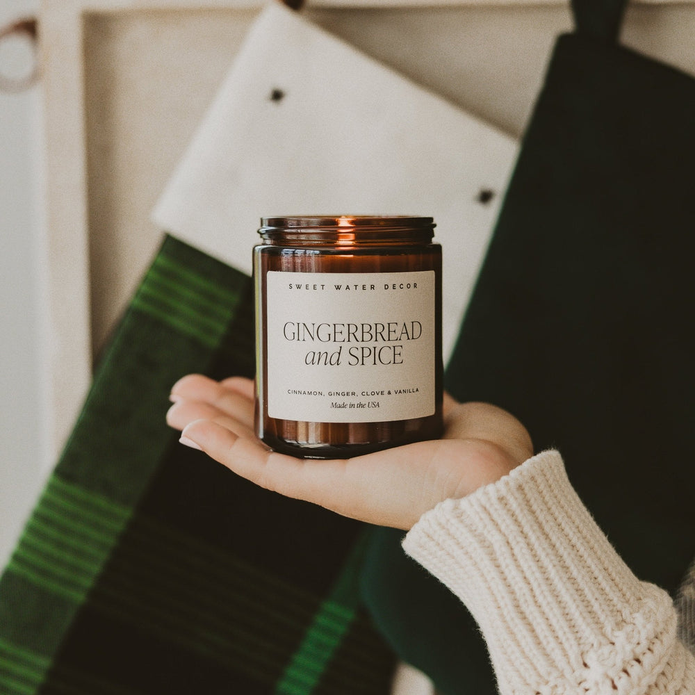 
                      
                        Gingerbread and Spice Soy Candle - Amber Jar - 9 oz
                      
                    