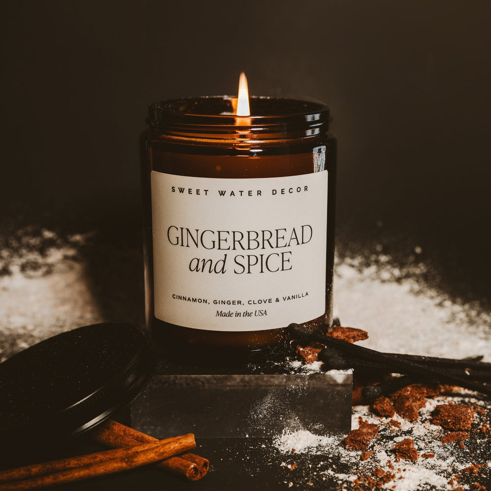 
                      
                        Gingerbread and Spice Soy Candle - Amber Jar - 9 oz
                      
                    