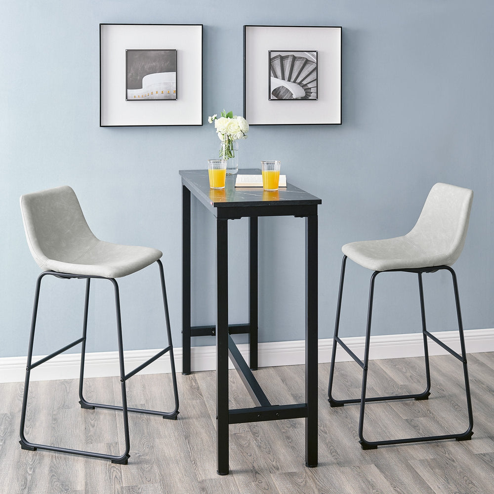 Faux Leather Bar Stools