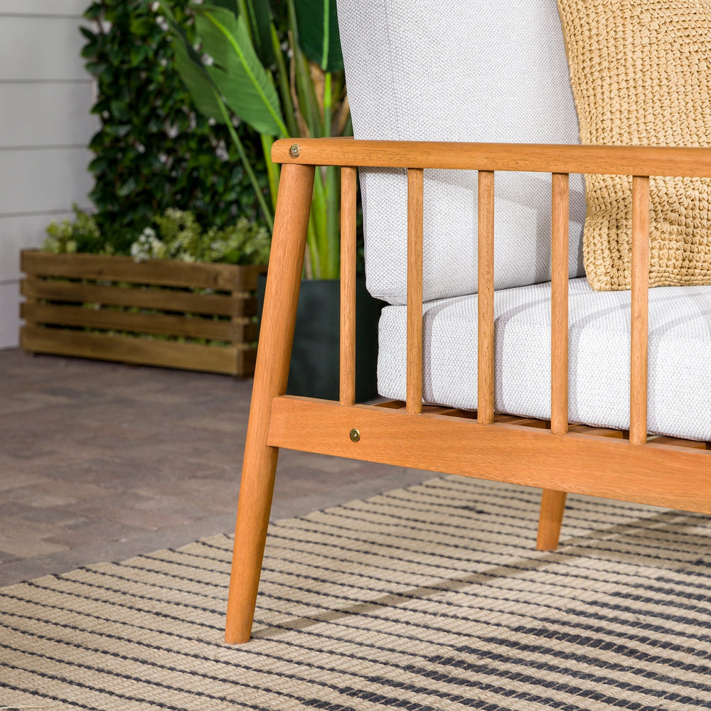 
                      
                        Circa Modern Solid Wood Spindle Patio Lounge Chair, Natural
                      
                    
