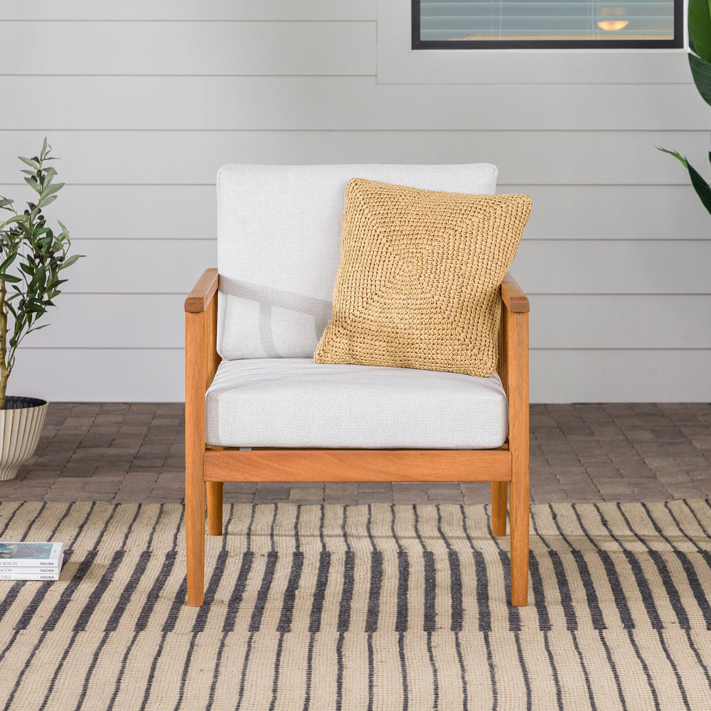 
                      
                        Circa Modern Solid Wood Spindle Patio Lounge Chair, Natural
                      
                    